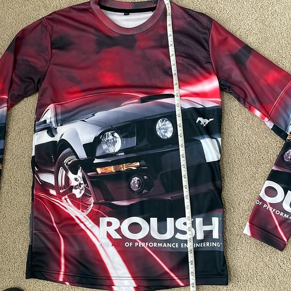 Roush Mustang Performance Long Sleeve Shirt - Red and Black - Picture 3 of 6